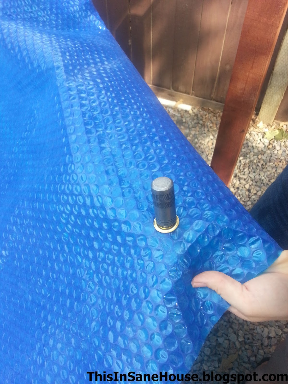 This inSane House DIY Solar Cover Reel for an Above Ground Pool