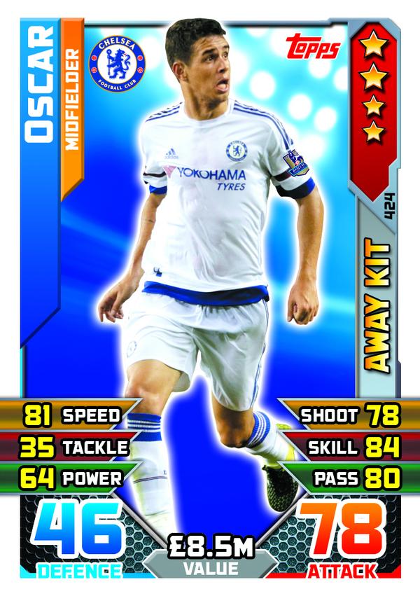 INDIVIDUAL CARDS 253-270 Pick Match Attax 2015//16