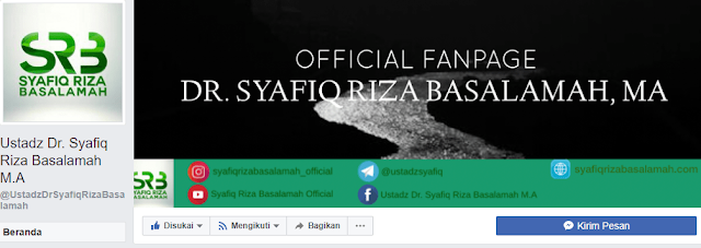 Alamat Website dan Sosial Media Resmi (Official) Ustadz Syafiq Basalamah