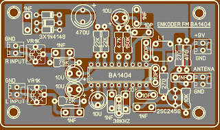 PCB Encoder fm transmitter BA1404