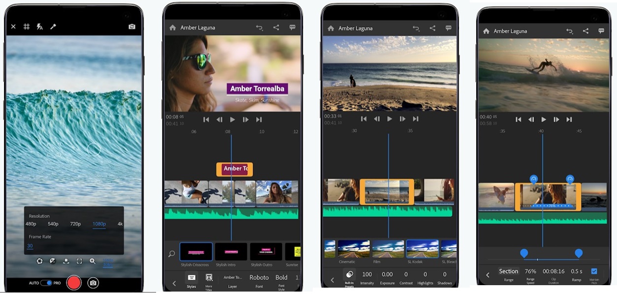 Aplikasi kamera mempercepat video