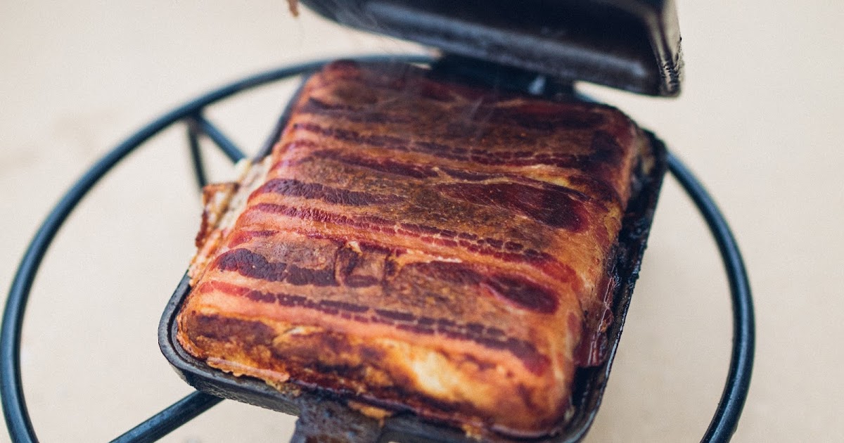 PieIron Sandwicheisen SchinkenKäseSandwich mit Bacon