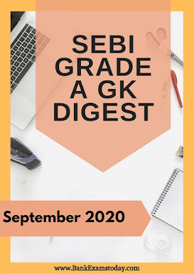 SEBI Grade A GK Digest: September 2020