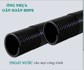 ống nhựa hdpe gân xoắn thoát nước thải tại tphcm