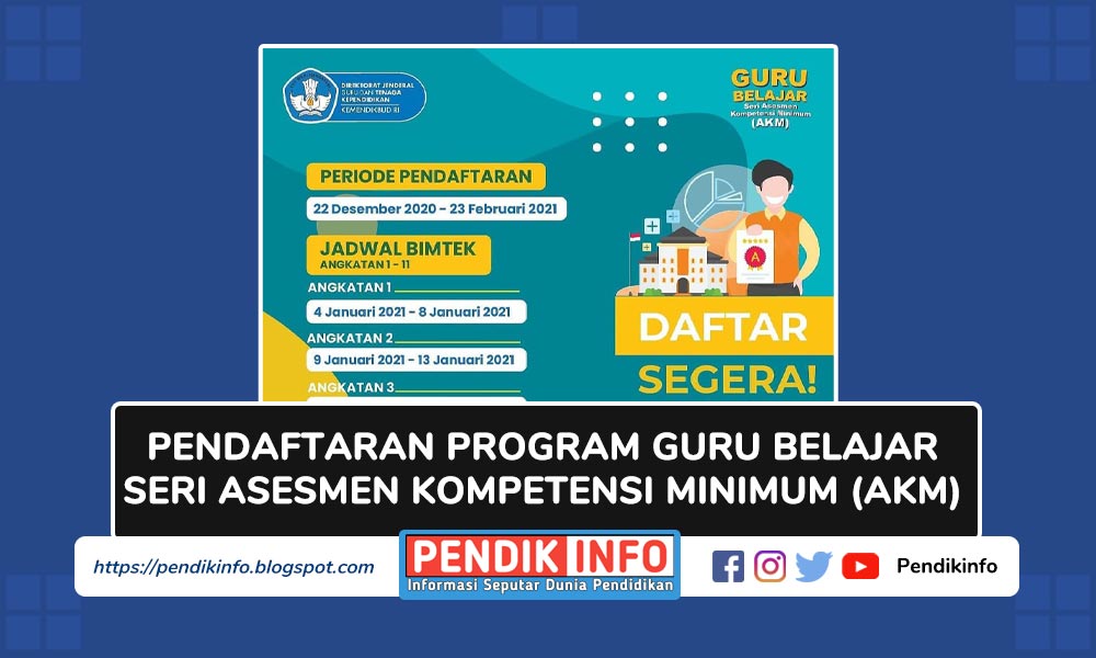 Segera Daftar Pendaftaran Guru Belajar Seri Akm Ditutup 23 Februari 2021 Informasi Dunia Pendidikan