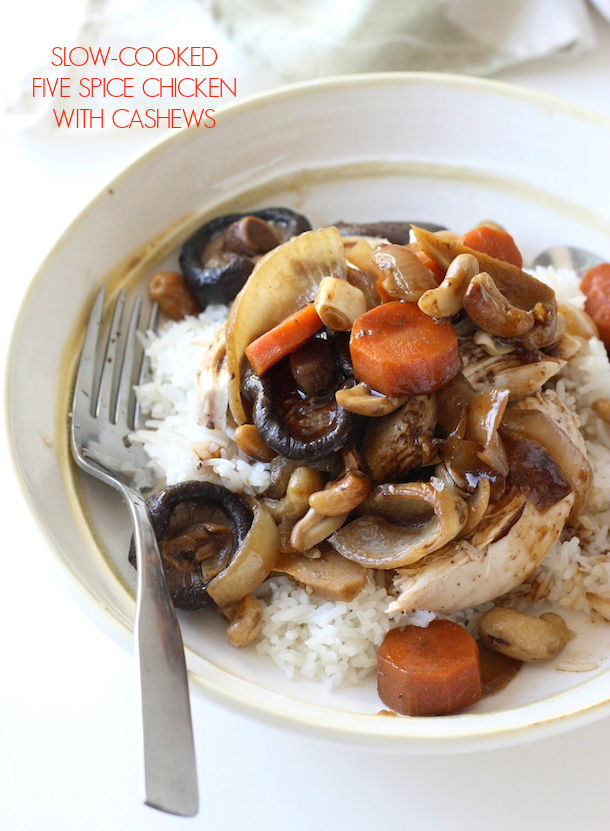 Slow-Cooked Chinese Five Spice Chicken with Cashews & Shiitake ...