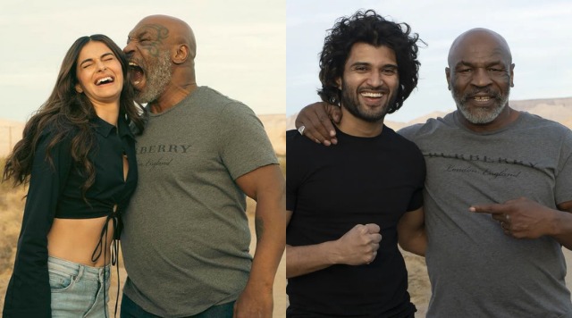 Mike Tyson Joins 'Liger' Shoot In The US; Ananya Panday And Vijay Devarakonda Poses With The Boxing Legend.