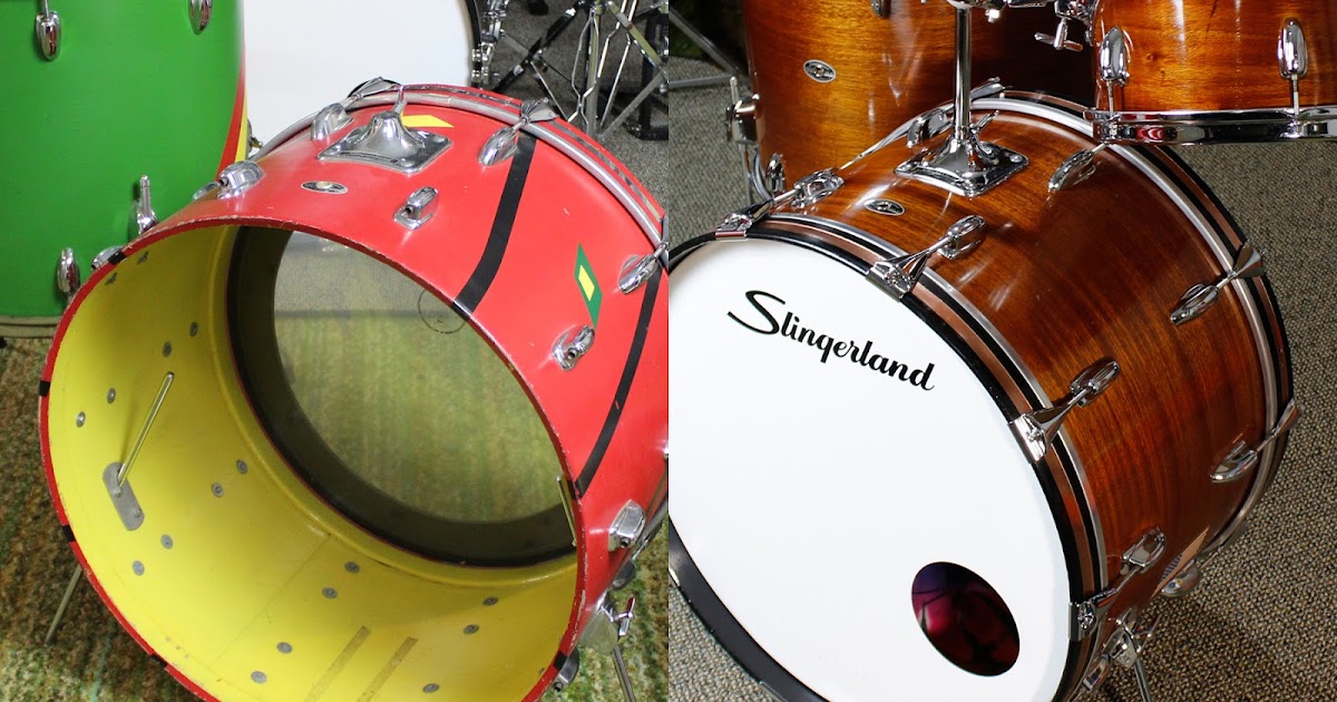 The Drumslingers RESTORATION OF A SLINGERLAND MAHOGANY DRUM SET