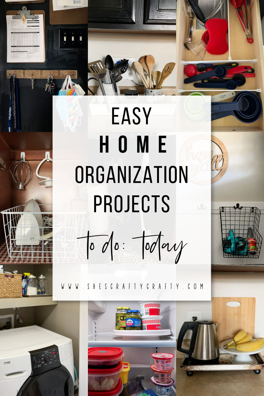 She's Crafty Easy Home Organizing Ideas you can do Today