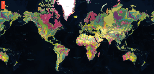 geological map of the world Maps Mania Macrostrat S Geologic Map Of The World geological map of the world