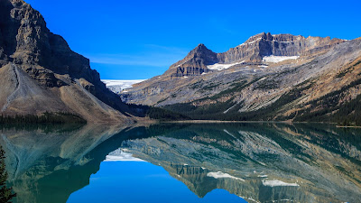 Screen background, Landscape, Mountains, Lake, Reflection, Snow, Trees