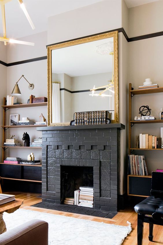 The Best Black Brick Wall Fireplace Designs For 2019 / Home Decor