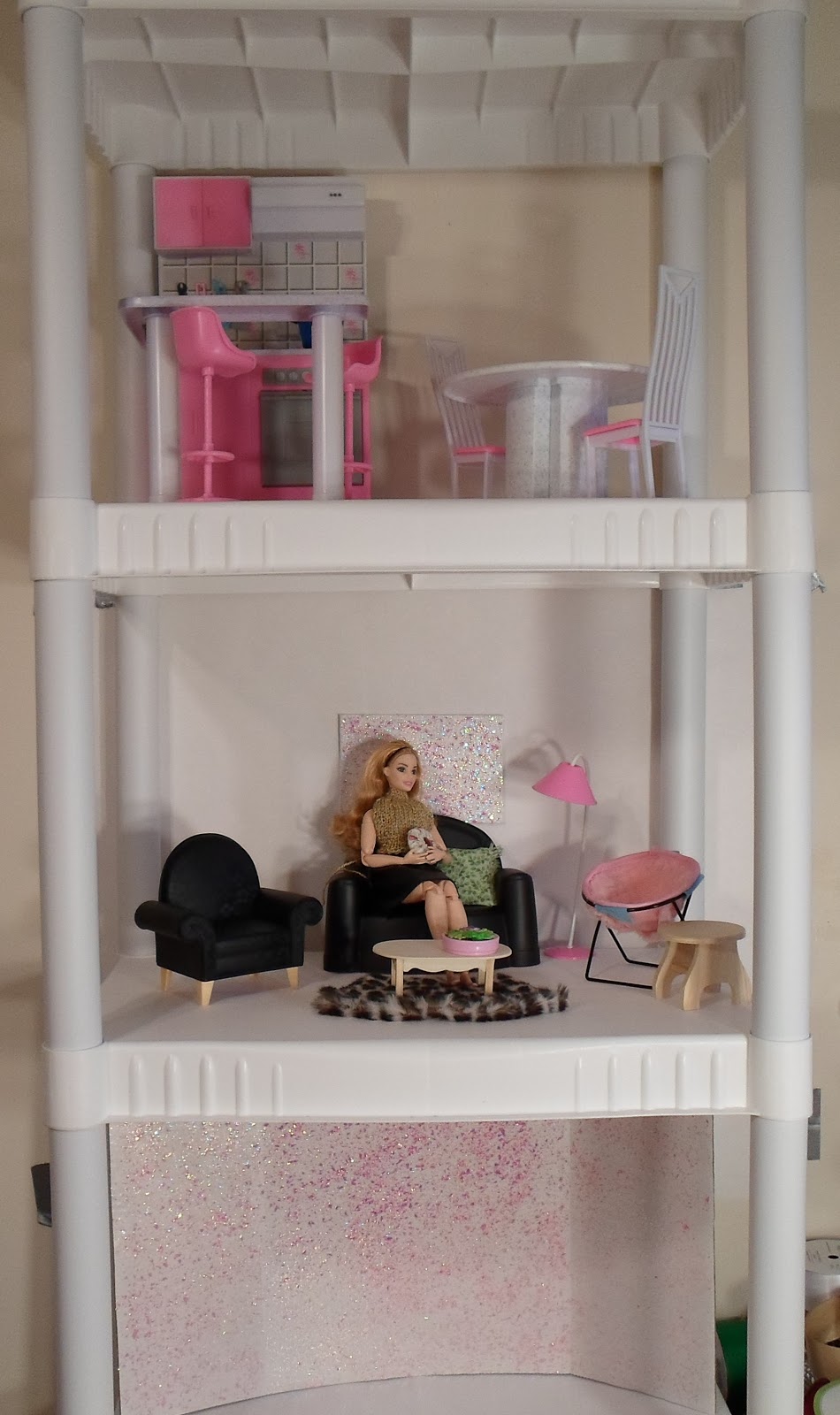 DIY Barbie Blog New Shelving Unit for Barbie House Dioramas