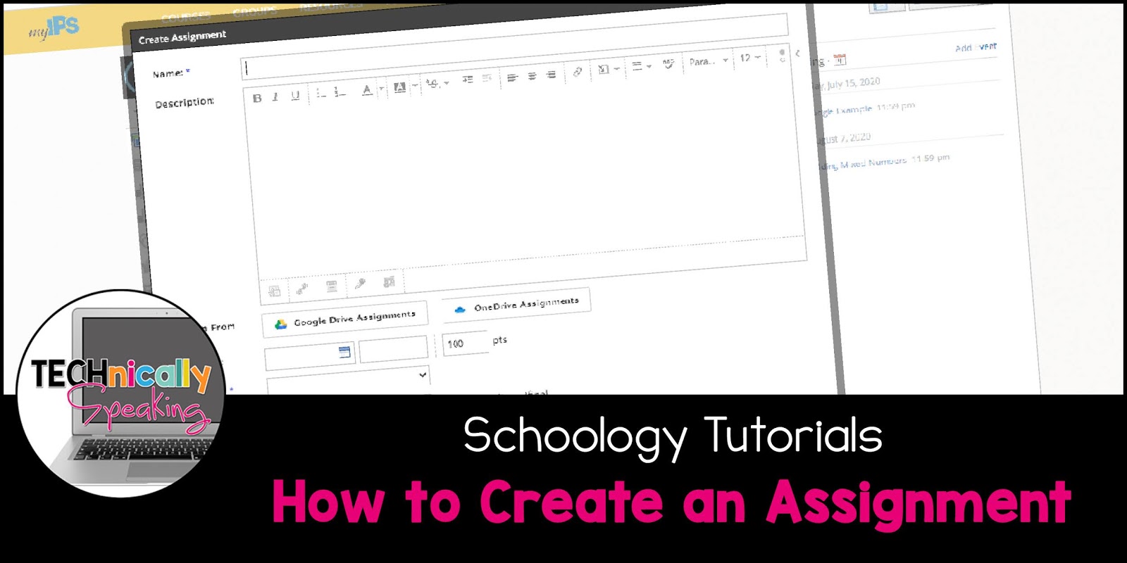 how to make an assignment in schoology
