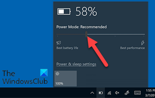 Windows 10에서 배터리 슬라이더가 없거나 회색으로 표시됨