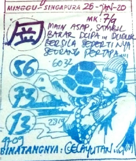 Syair Togel Singapore 26 Januari 2020 - Tokosyair.com