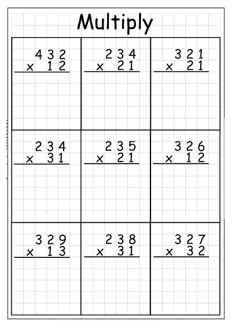 2-digit Multiplication Worksheets