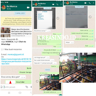 Penampakan Rangka Mezzanine Kafe pesanan Bu Monica di Menteng Jakarta Penampakan Rangka Mezzanine Kafe pesanan Bu Monica di Menteng Jakarta