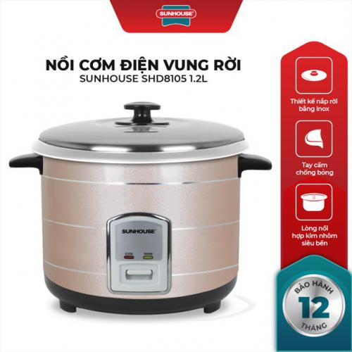 Nồi Cơm Điện 1.2L Sunhouse Vung Rời SHD8105