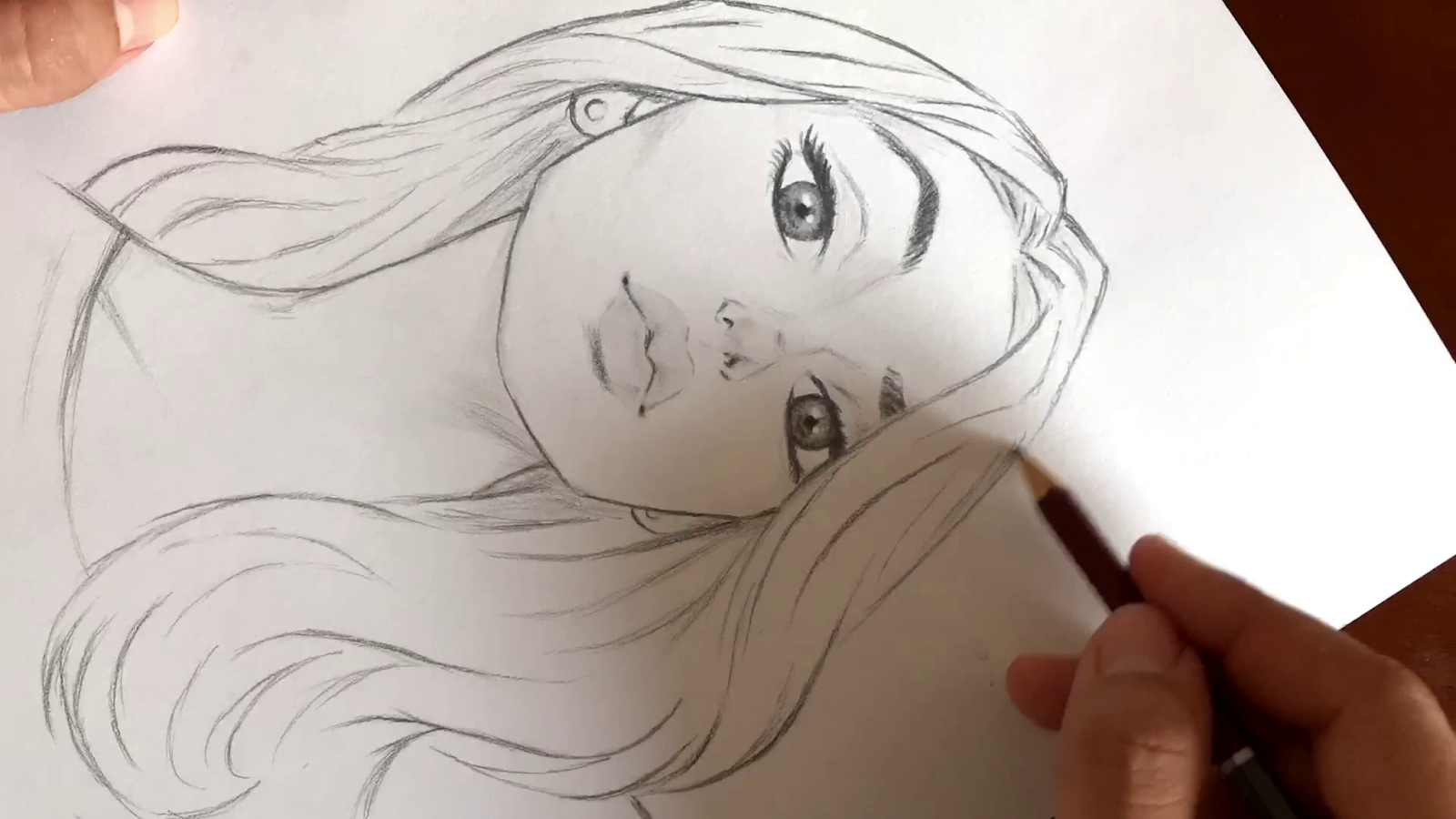 Cartoon Face Pencil Drawing - Smail Jr