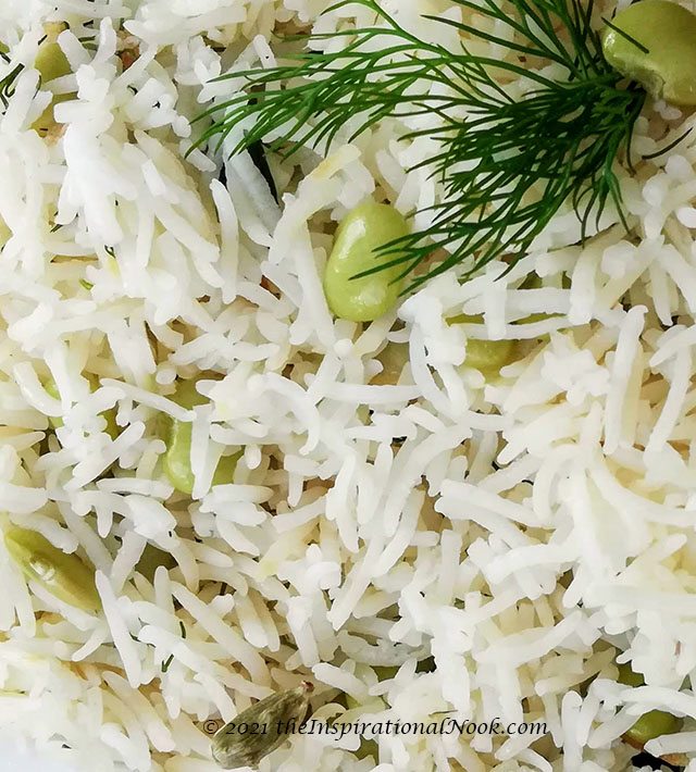 Persian Rice with Dill and Lima Beans Shevid Baghali Polo