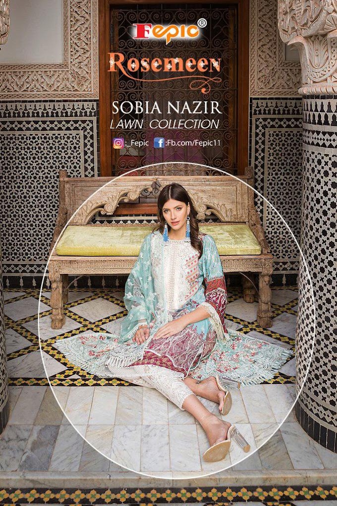 Fepic Rosemeen Sobia Nazir Lawn Collection pakistani Suits