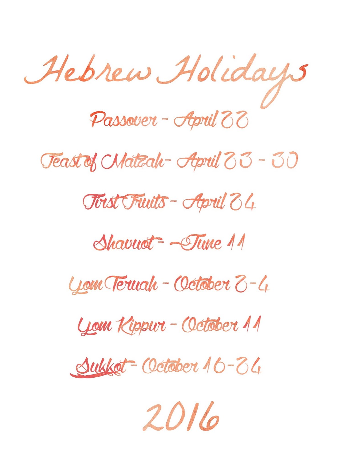 land of honey: Hebrew Holiday Calendar Dates Printable land of honey: Hebrew Holiday Calendar Dates Printable