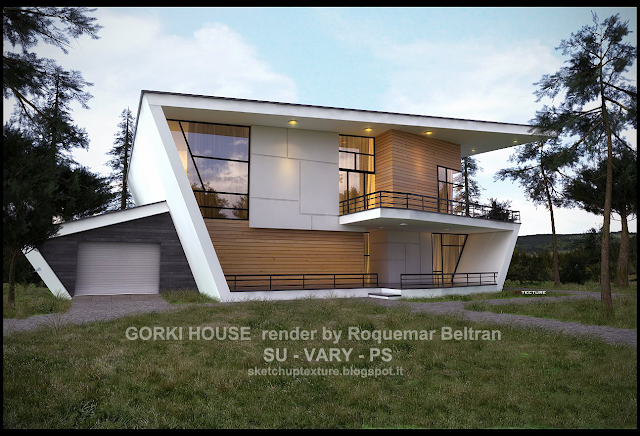 sketchup model gorki_house vray 1.6 beta and visopt