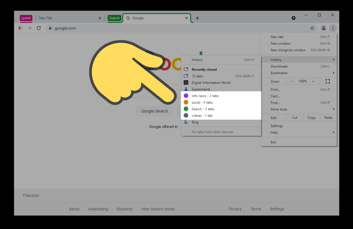 restore history in chrome restore history in chrome