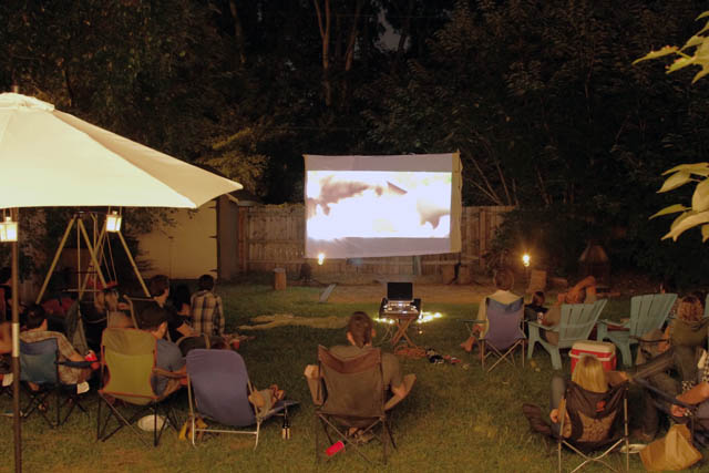 Black And White And Loved All Over A Backyard Movie Night