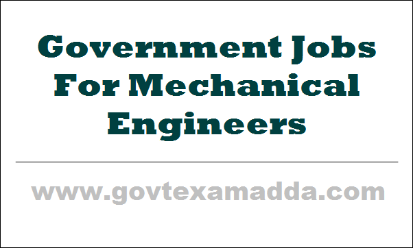 govt jobs for mechanical engineers