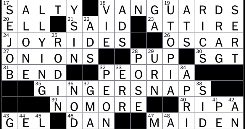The New York Times Crossword Puzzle Solved Monday's New York Times