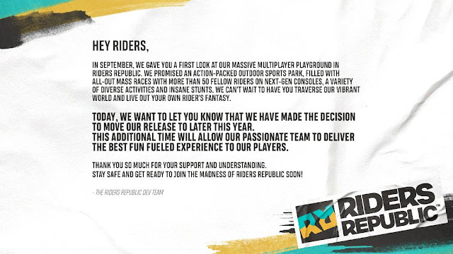 الإعلان عن تأجيل إطلاق لعبة Riders Republic لموعد جديد من عام 2021 لهذا السبب