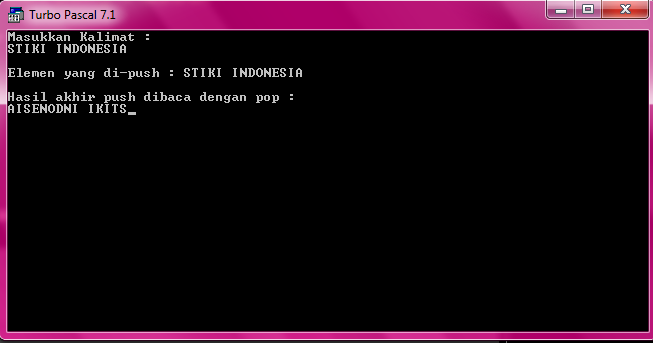 Contoh program stack pascal