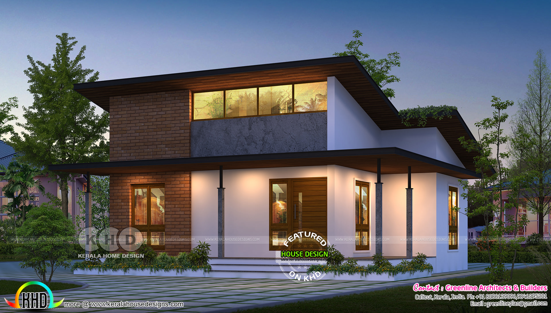 Small budget house in 8k rendering by Greenline Architects - Kerala