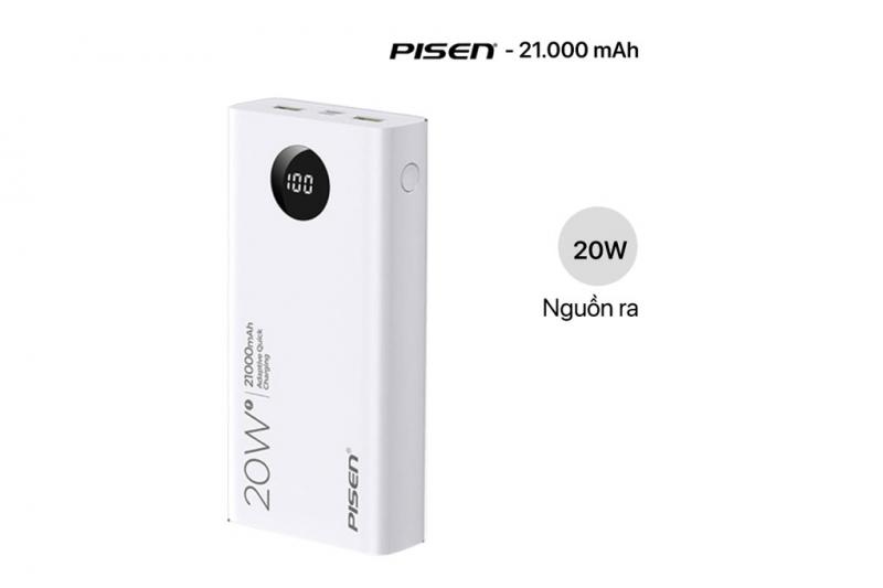 Sạc dự phòng Pisen Quick 21000mAh (LED) 20W TS-D298