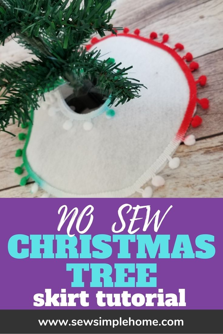 No Sew Christmas Tree Skirt Tutorial Sew Simple Home