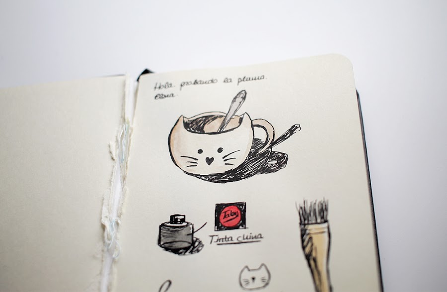 Dibujando experimentando acuarela dibujo