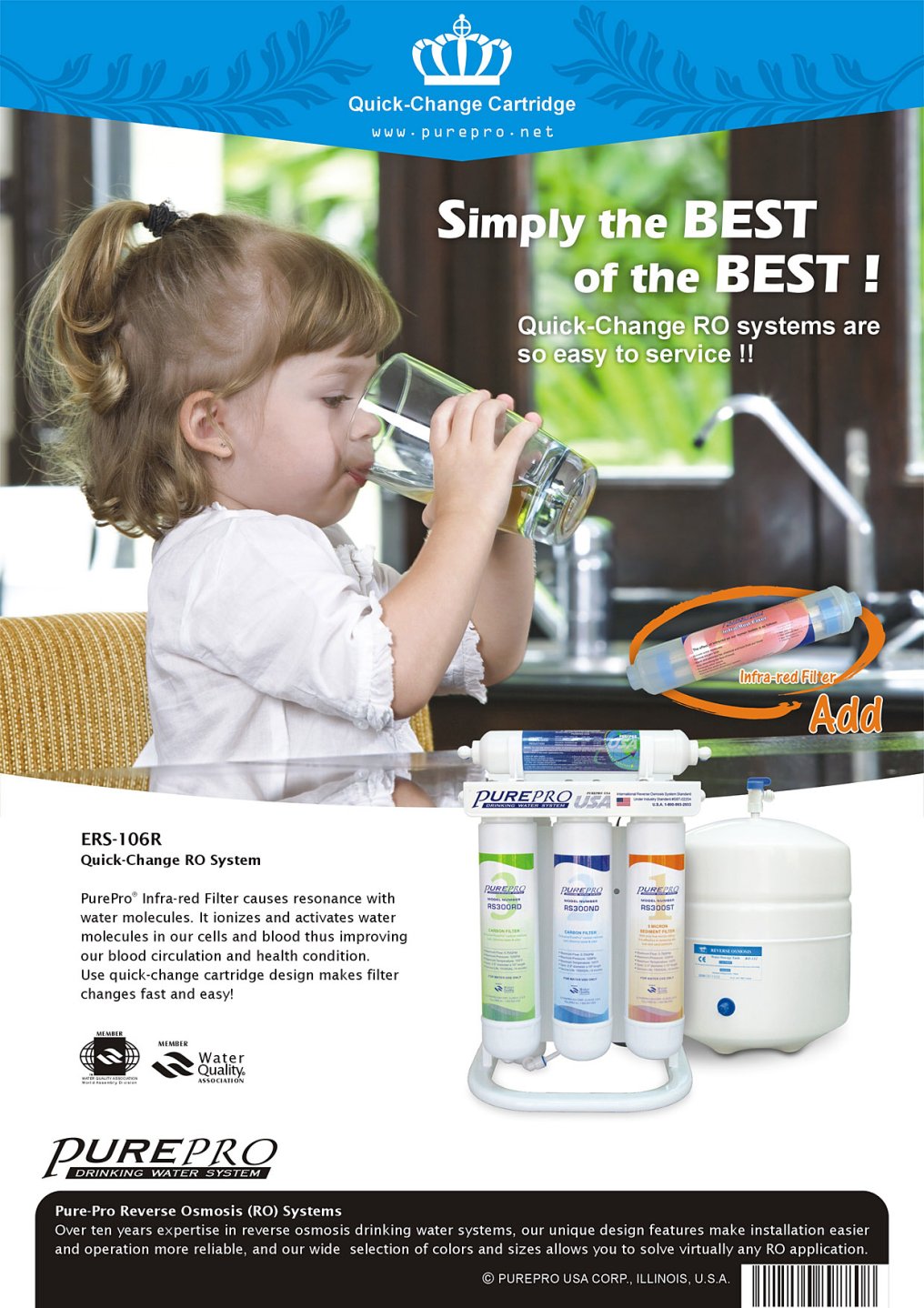 PurePro® USA ERS106R QuickChange Reverse Osmosis Water Filter Systems
