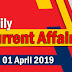 Kerala PSC Daily Malayalam Current Affairs 01 Apr 2019