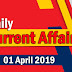 Kerala PSC Daily Malayalam Current Affairs 01 Apr 2019