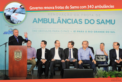 Governo renova frotas do Samu com 340 ambulâncias
