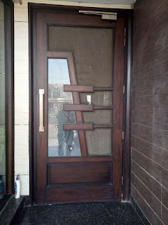 Wooden Jali Door Design With Glass All About Wooden
