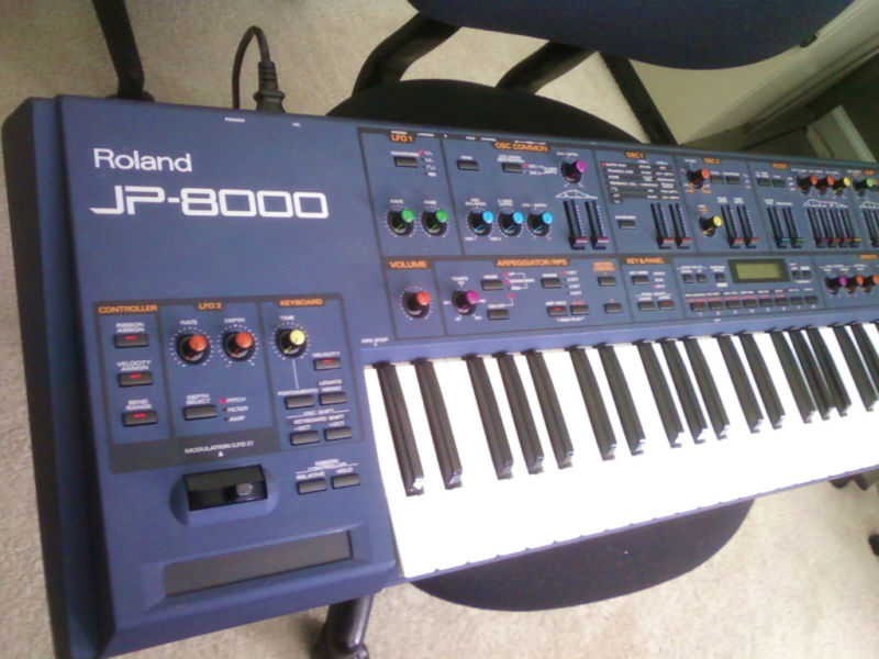MATRIXSYNTH ROLAND JP8000 Synthesizer with Custom Color Knobs