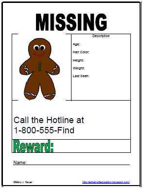 The Case of the Missing Gingerbread Cookie - Classroom Freebies