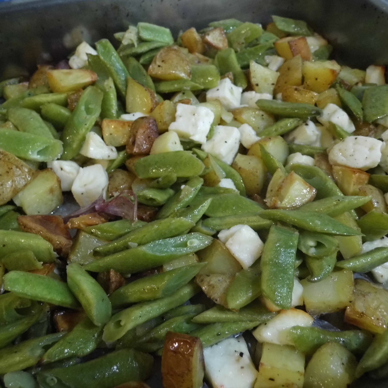Kate's blog (Reading & Eating) Dinner, 13/9/19 Green Bean, Halloumi