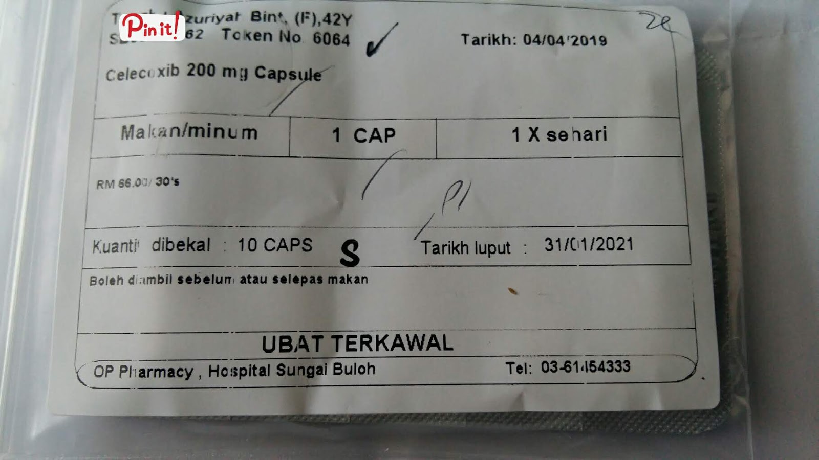 Celebrex Ubat Tahan Sakit Pijat Ori