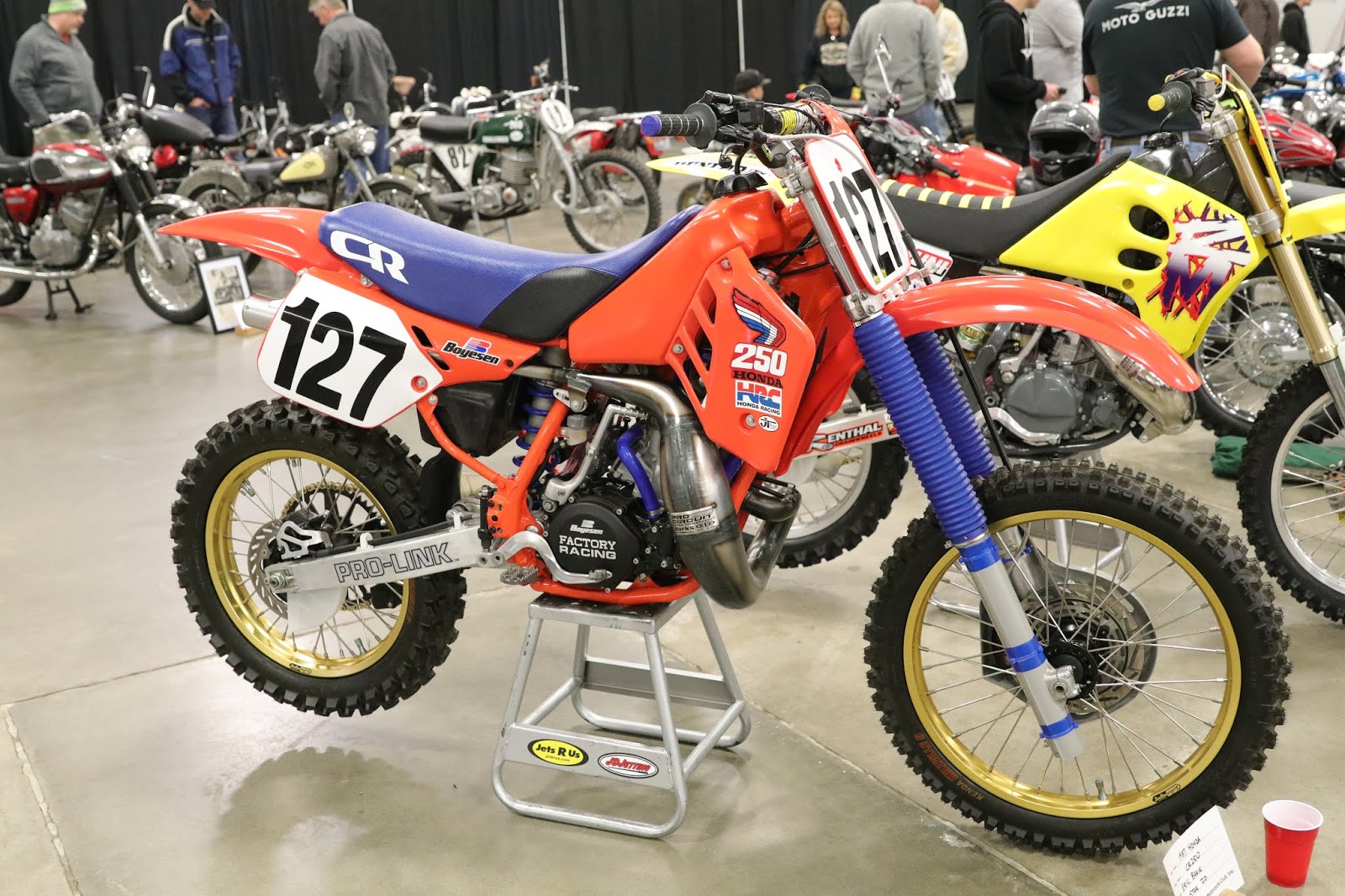 OldMotoDude 1987 Honda CR250 on display at the 2019 Idaho Vintage