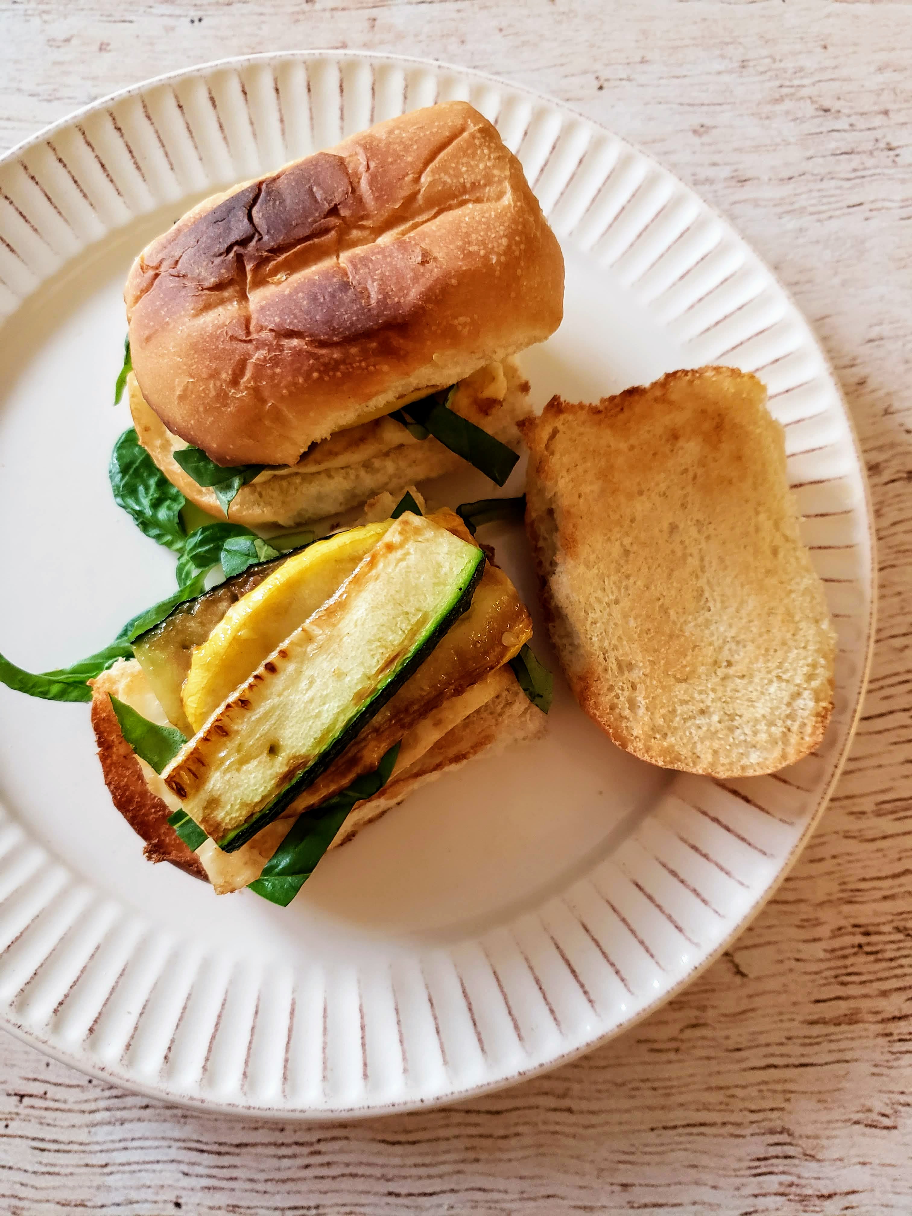 Zucchini + Halloumi Sandwiches