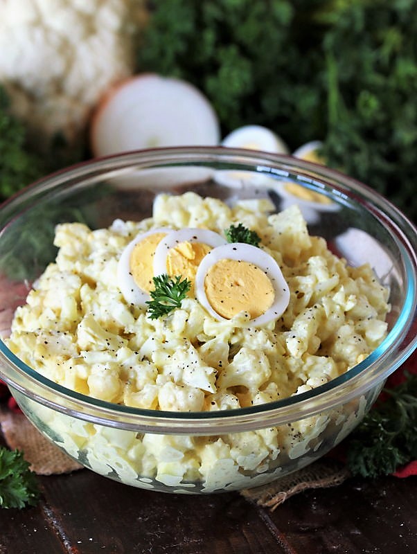 Cauliflower Mock 'Potato' Salad Recipe The Kitchen is My Playground